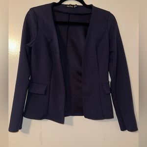 Boohoo Navy Crop Blazer